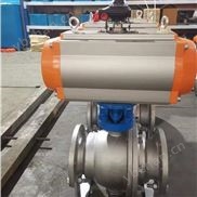 上海沪工阀门良工阀门气动法兰固定球阀 无死角球阀